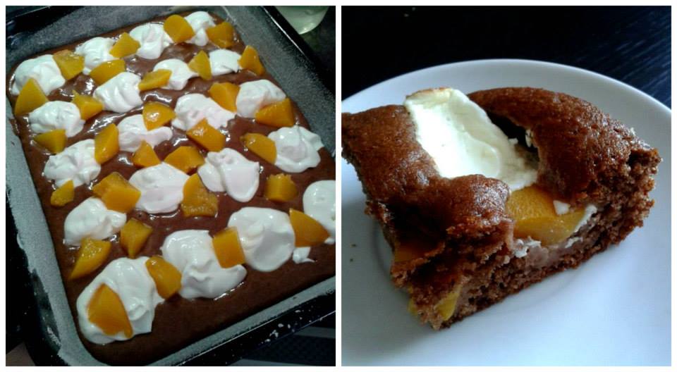Fotka uživatele Kristynkag k receptu Broskvový koláč s tvarohem a kokosem